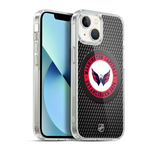 NHL Washington Capitals Puck Texture Soft Gel Case for Apple iPhone 13