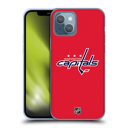 NHL Washington Capitals Plain Soft Gel Case for Apple iPhone 13