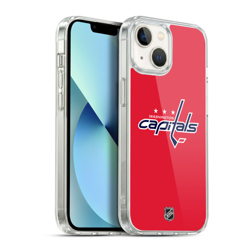 NHL Washington Capitals Plain Soft Gel Case for Apple iPhone 13