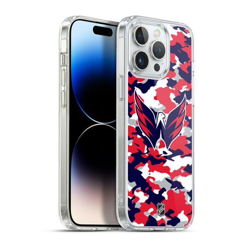 NHL Washington Capitals Camouflage Soft Gel Case for Apple iPhone 13 Pro Max