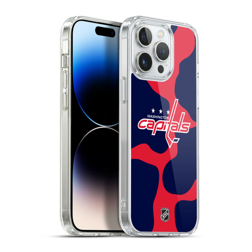 NHL Washington Capitals Cow Pattern Soft Gel Case for Apple iPhone 13 Pro Max
