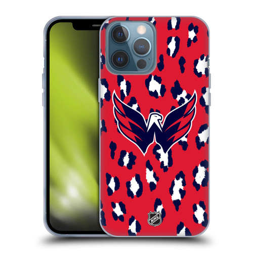 NHL Washington Capitals Leopard Patten Soft Gel Case for Apple iPhone 13 Pro Max