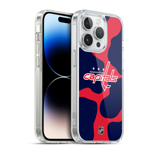NHL Washington Capitals Cow Pattern Soft Gel Case for Apple iPhone 13 Pro