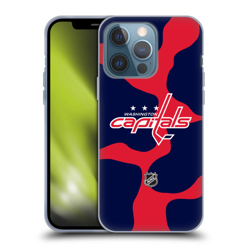 NHL Washington Capitals Cow Pattern Soft Gel Case for Apple iPhone 13 Pro