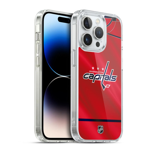 NHL Washington Capitals Jersey Soft Gel Case for Apple iPhone 13 Pro