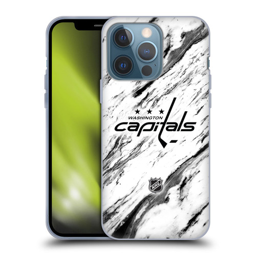 NHL Washington Capitals Marble Soft Gel Case for Apple iPhone 13 Pro