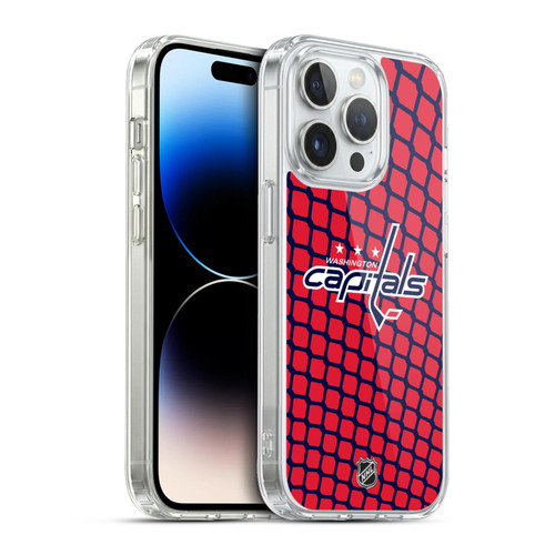 NHL Washington Capitals Net Pattern Soft Gel Case for Apple iPhone 13 Pro
