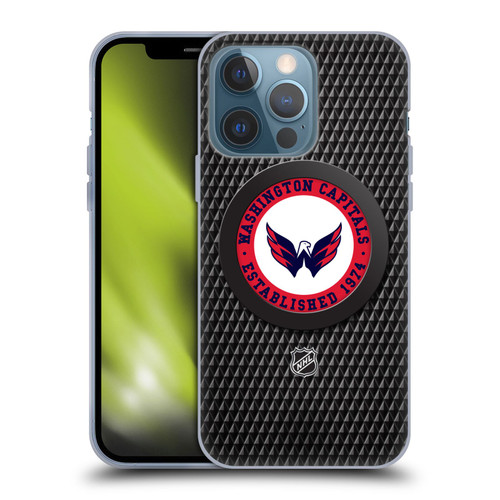 NHL Washington Capitals Puck Texture Soft Gel Case for Apple iPhone 13 Pro