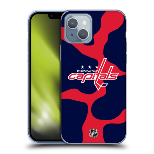 NHL Washington Capitals Cow Pattern Soft Gel Case for Apple iPhone 14