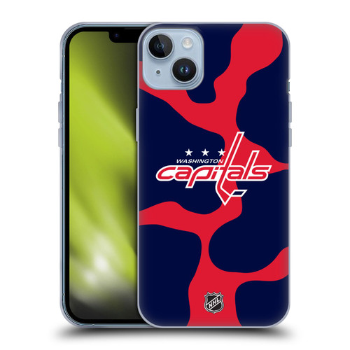 NHL Washington Capitals Cow Pattern Soft Gel Case for Apple iPhone 14 Plus