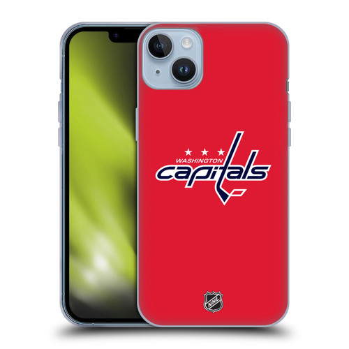 NHL Washington Capitals Plain Soft Gel Case for Apple iPhone 14 Plus