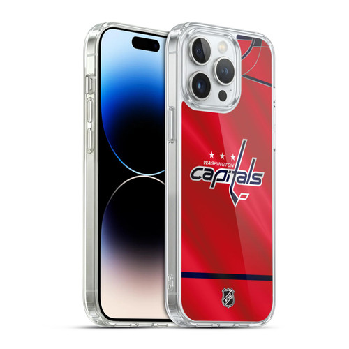 NHL Washington Capitals Jersey Soft Gel Case for Apple iPhone 14 Pro Max
