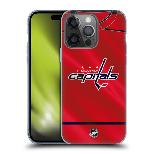 NHL Washington Capitals Jersey Soft Gel Case for Apple iPhone 14 Pro