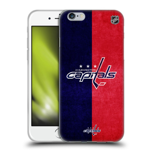 NHL Washington Capitals Half Distressed Soft Gel Case for Apple iPhone 6 / iPhone 6s