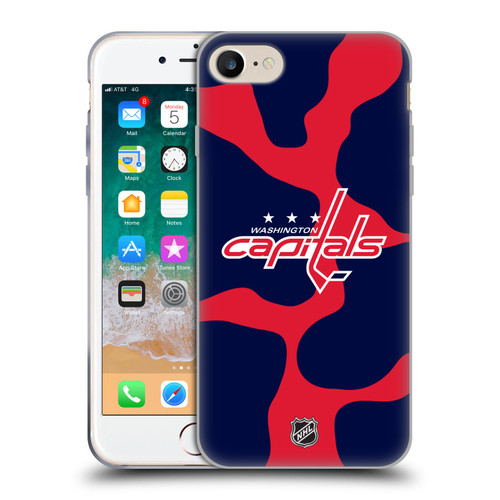NHL Washington Capitals Cow Pattern Soft Gel Case for Apple iPhone 7 / 8 / SE 2020 & 2022