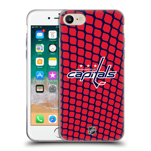 NHL Washington Capitals Net Pattern Soft Gel Case for Apple iPhone 7 / 8 / SE 2020 & 2022