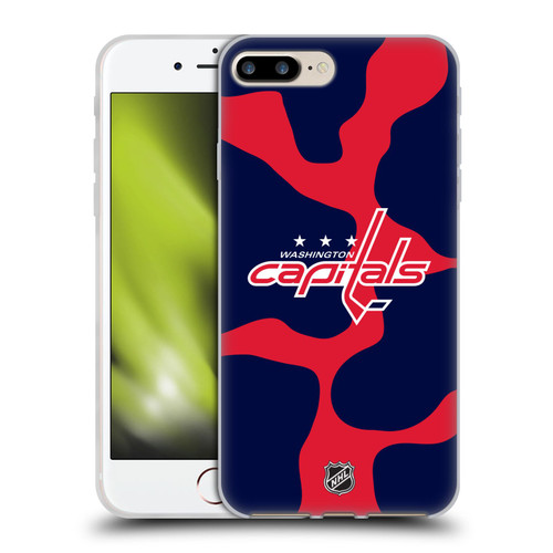 NHL Washington Capitals Cow Pattern Soft Gel Case for Apple iPhone 7 Plus / iPhone 8 Plus
