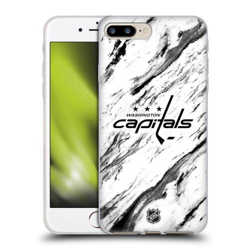NHL Washington Capitals Marble Soft Gel Case for Apple iPhone 7 Plus / iPhone 8 Plus