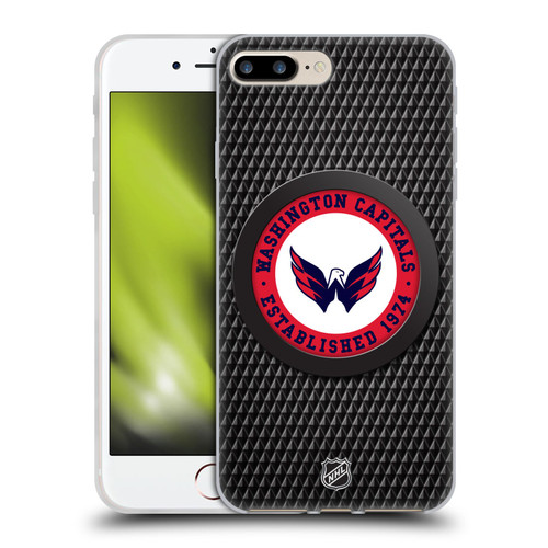 NHL Washington Capitals Puck Texture Soft Gel Case for Apple iPhone 7 Plus / iPhone 8 Plus