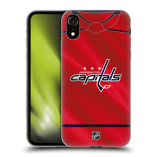 NHL Washington Capitals Jersey Soft Gel Case for Apple iPhone XR
