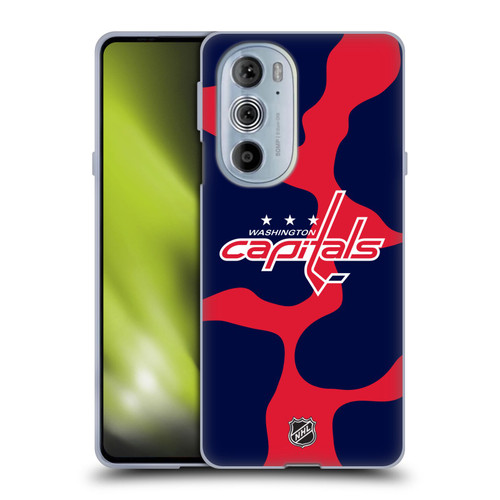 NHL Washington Capitals Cow Pattern Soft Gel Case for Motorola Edge X30