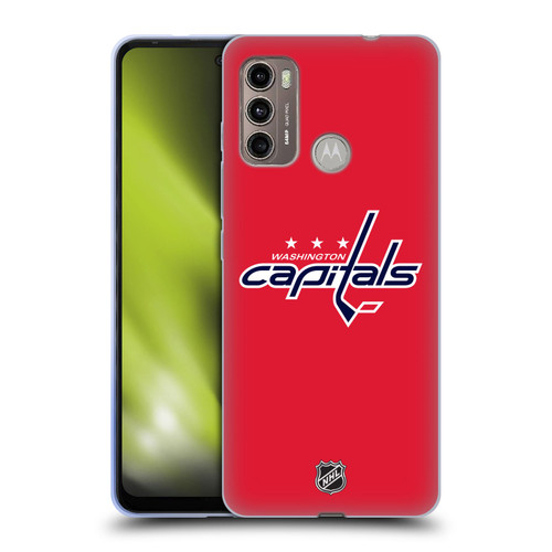 NHL Washington Capitals Plain Soft Gel Case for Motorola Moto G60 / Moto G40 Fusion