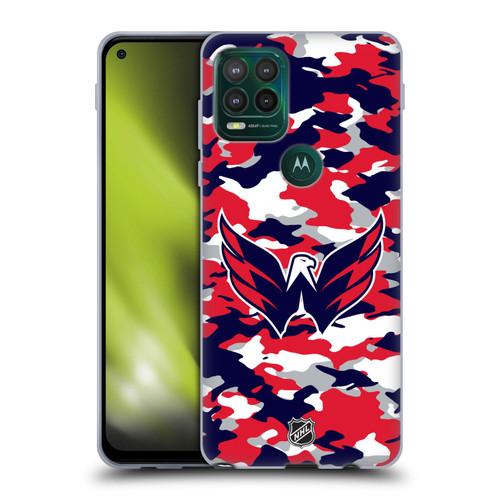 NHL Washington Capitals Camouflage Soft Gel Case for Motorola Moto G Stylus 5G 2021