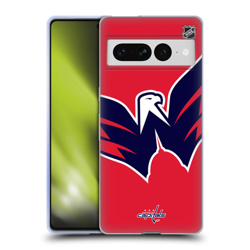 NHL Washington Capitals Oversized Soft Gel Case for Google Pixel 7 Pro