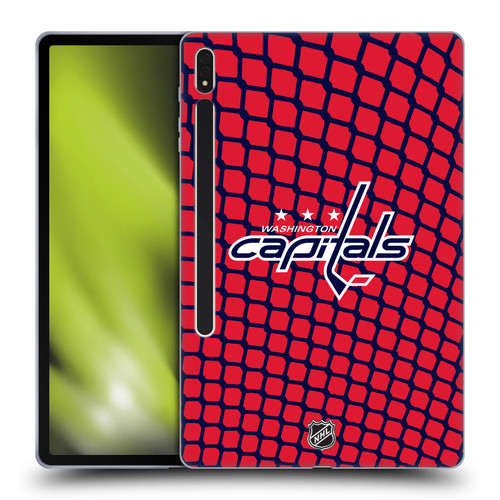 NHL Washington Capitals Net Pattern Soft Gel Case for Samsung Galaxy Tab S8 Plus