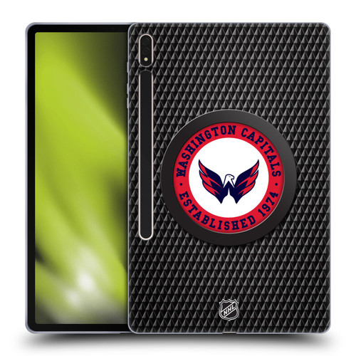 NHL Washington Capitals Puck Texture Soft Gel Case for Samsung Galaxy Tab S8 Plus