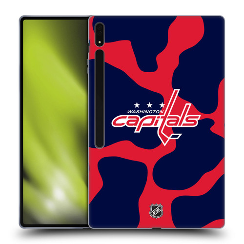 NHL Washington Capitals Cow Pattern Soft Gel Case for Samsung Galaxy Tab S8 Ultra