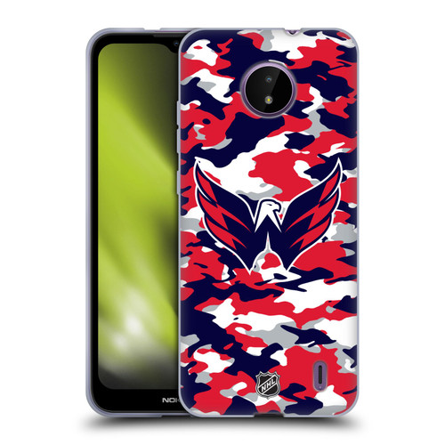 NHL Washington Capitals Camouflage Soft Gel Case for Nokia C10 / C20