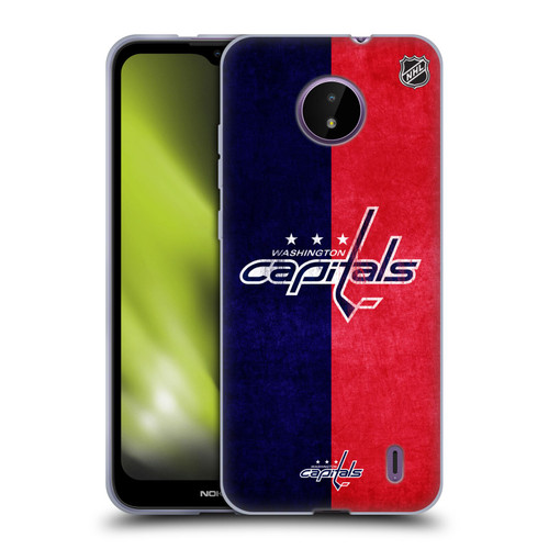 NHL Washington Capitals Half Distressed Soft Gel Case for Nokia C10 / C20