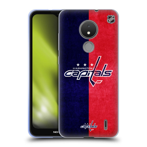 NHL Washington Capitals Half Distressed Soft Gel Case for Nokia C21