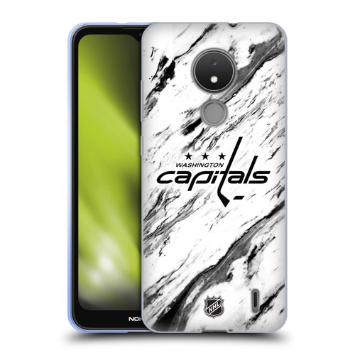 NHL Washington Capitals Marble Soft Gel Case for Nokia C21