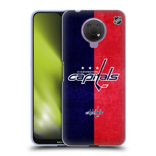 NHL Washington Capitals Half Distressed Soft Gel Case for Nokia G10