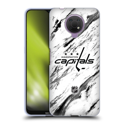 NHL Washington Capitals Marble Soft Gel Case for Nokia G10