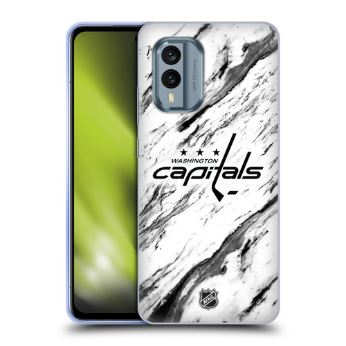 NHL Washington Capitals Marble Soft Gel Case for Nokia X30