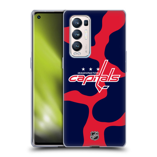 NHL Washington Capitals Cow Pattern Soft Gel Case for OPPO Find X3 Neo / Reno5 Pro+ 5G