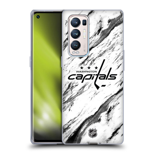 NHL Washington Capitals Marble Soft Gel Case for OPPO Find X3 Neo / Reno5 Pro+ 5G