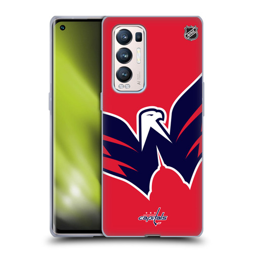 NHL Washington Capitals Oversized Soft Gel Case for OPPO Find X3 Neo / Reno5 Pro+ 5G