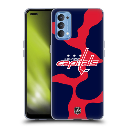 NHL Washington Capitals Cow Pattern Soft Gel Case for OPPO Reno 4 5G