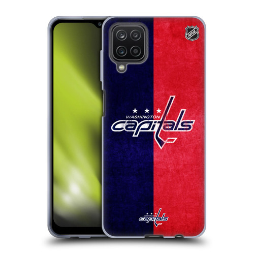 NHL Washington Capitals Half Distressed Soft Gel Case for Samsung Galaxy A12 (2020)