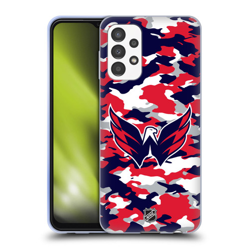 NHL Washington Capitals Camouflage Soft Gel Case for Samsung Galaxy A13 (2022)