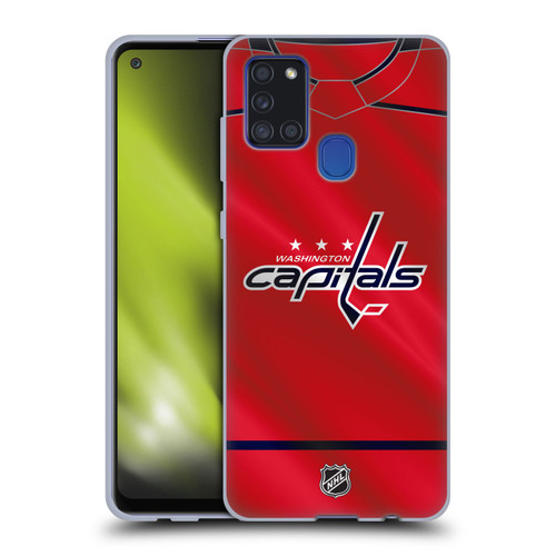 NHL Washington Capitals Jersey Soft Gel Case for Samsung Galaxy A21s (2020)