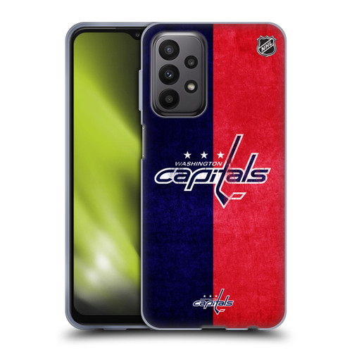 NHL Washington Capitals Half Distressed Soft Gel Case for Samsung Galaxy A23 / 5G (2022)