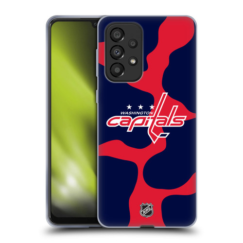 NHL Washington Capitals Cow Pattern Soft Gel Case for Samsung Galaxy A33 5G (2022)