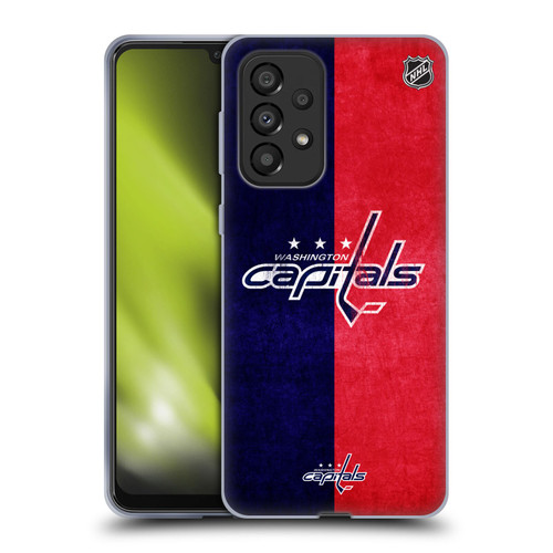 NHL Washington Capitals Half Distressed Soft Gel Case for Samsung Galaxy A33 5G (2022)