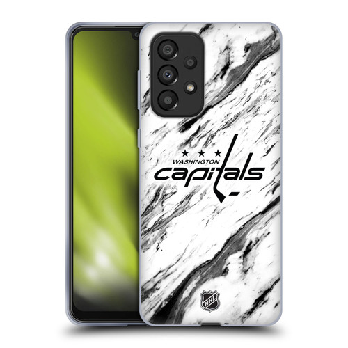 NHL Washington Capitals Marble Soft Gel Case for Samsung Galaxy A33 5G (2022)