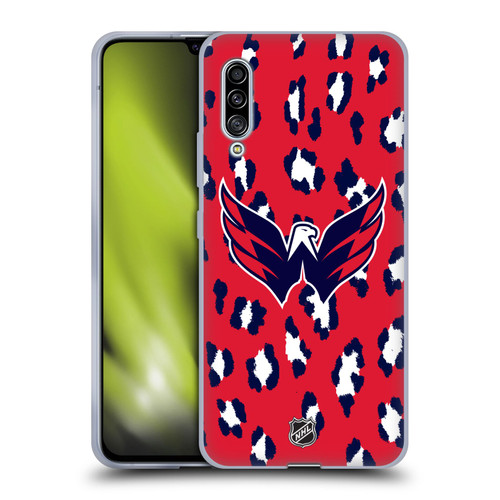 NHL Washington Capitals Leopard Patten Soft Gel Case for Samsung Galaxy A90 5G (2019)